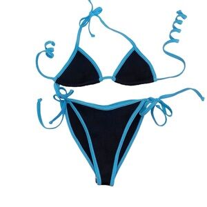 Hunza G Carmen Two-Piece Triangle Bikini Set EUC